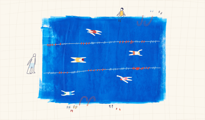 Рисунок - дети плавание бассейн