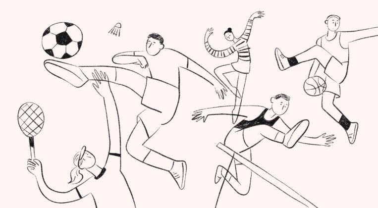 Рисунок - спорт футбол бадминтон танцы