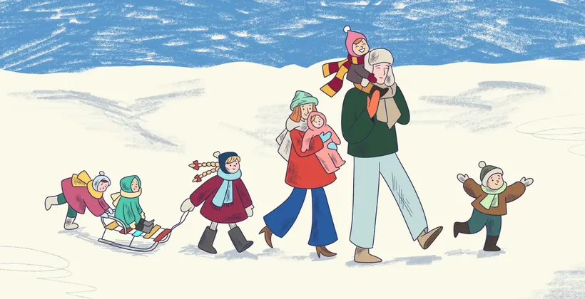 Обложка - Детский рисунок многодетная семья