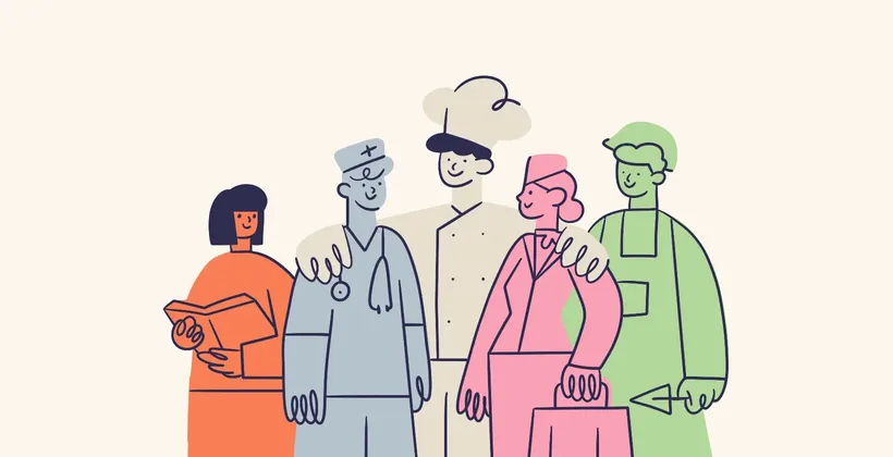 Иллюстрация - профориентация выбор профессии